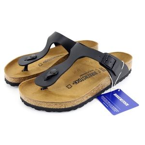 Birkenstock Gizeh Sandals, Black, Birko-Flor